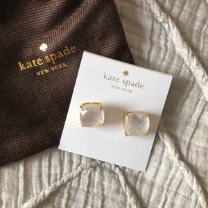 Kate Spade Gold and cream stud earrings